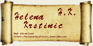 Helena Krstinić vizit kartica
